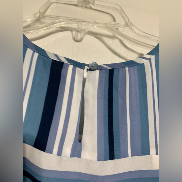 Violet + Claire Blue and White Striped Tank Top - Picture 4 of 6
